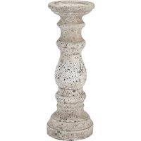 Lemon Pavilion Furniture and Decor Small Column Candle Holder - Ceramic - L12 x W12 x H31 cm - Stone
