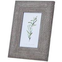 Lemon Pavilion Furniture and Decor Woven Photo Frame 4 x 6 - Wood - L1 x W19 x H24 cm - Grey