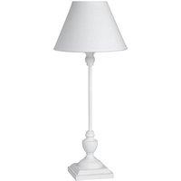 Lemon Pavilion Furniture and Decor Symi Slim Table Lamp - Linen/Wood - L22 x W22 x H45 cm - White