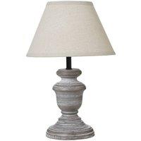 Lemon Pavilion Furniture and Decor Belluno Urn Table Lamp with Linen Shade - L11 x W11 x H24 cm - Grey