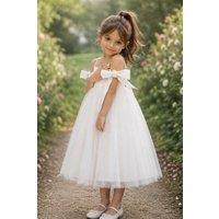 Lilly + Bo Girl's Fran in Ivory White - Party of Flower Girl Dress | Size: 3-4 Years