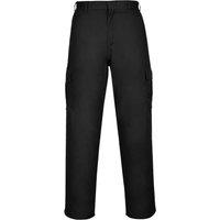Portwest Men's Combat Workwear Trousers in Black | Size: 42R