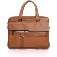 AJVANI Men's Detachable Strap Laptop Bag Briefcase in Tan