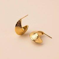 Jerne By Jodie Women's Crescent Wave Earrings in Gold