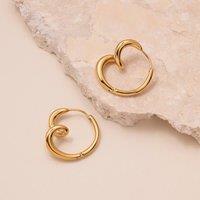 Jerne By Jodie Women's Twisted Heart Hoops