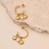 Jerne By Jodie Women's Luna Tide Hoop Earrings - Gold