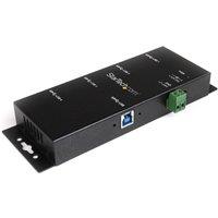 StarTech 4-port Industrial Usb 3.0 Hub With Esd Protection in Black