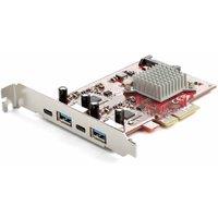 StarTech.com 4-port Usb Pcie Card - 10gbps Usb 3.2 Expansion Card in Red