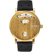 Simplify The 7000 Leather-Band Watch in Gold