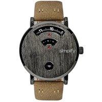 Simplify The 7000 Leather-Band Watch in Brown