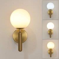 Pheashine Gold Rechargeable Touch Wall Lamp, 15cm Milky Glass 3000-6500K Dimmable