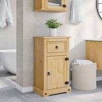 Berkfield Home Bathroom Cabinet Corona 45x33x80 cm Solid Wood Pine in Brown | Size: 45 x 33 x 80 cm