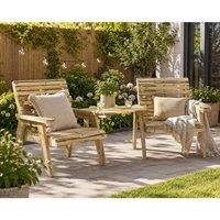Churnet Valley Garden Furniture Ltd Ergo Grand Companion Set Angled Tray - Fully Assembled in Brown