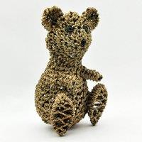 Minster 55cm Freestanding Teddy Bear - Seagrass - L30 x W37 x H55 cm in Natural