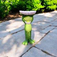 Minster Stylish Living Ltd 61cm Frog Statue for Indoor or Outdoor Display - MGO - L30xW30xH61 cm in Green