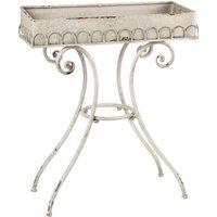 Minster Stylish Living Ltd 65cm Decorative Metal Table - L56 x W25 x H65 cm - Cream