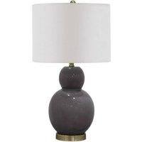 Minster 66cm Table Lamp - Ceramic - L33 x W33 x H66 cm in Dark Grey