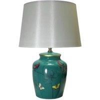Minster Stylish Living Ltd 39cm Table Lamp & Shade - Ceramic - L23 x W23 x H39 cm