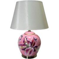 Minster Stylish Living Ltd 40cm Table Lamp & Shade - Ceramic - L27 x W27 x H40 cm