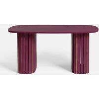 OHS Madison Ribbed Long Coffee Table Living Room Office End Side Table in Wine
