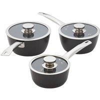 Judge Evertough, 3 Piece Saucepan Set, Non-Stick in Metallic Silver