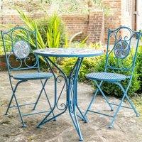 Ascalon Design Ltd Mosaic Bistro Set 3pc - Blue