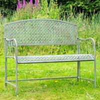 Ascalon Design Ltd Oak Leaf Bench - L45 x W104 x H92 cm - Sage Brown in Light Green