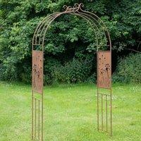 Ascalon Design Ltd Meadow Arch - Metal - L40 x W120 x H220 cm in Brown