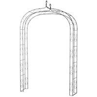 Ascalon Design Ltd Gothic Arch - Metal - L35 x W140 x H230 cm - Umber Grey