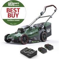 Webb X-Series 40V 43cm (17) Cordless Lawnmower with 2 x 4Ah Batteries in Green | Size: 1 Pack