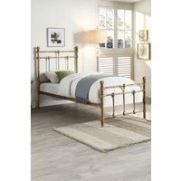 SlumberWorx Bayford Traditional Vintage Style Metal Bed Frame in Bronze | Size: Single