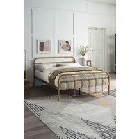 SlumberWorx Tewin Vintage Hospital Style Metal Bed Frame in Bronze | Size: Single