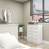 Seconique Denver 5 Drawer Chest in White