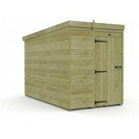Buttercup Farm 5ft x 10ft Pent Garden Shed Single Door No Windows - Timber in Brown
