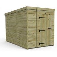 Buttercup Farm 6ft x 10ft Pent Garden Shed Single Door No Windows - Timber in Brown