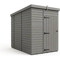Buttercup Farm 5ft x 10ft Composite Pent Garden Shed Single Door No Windows - Grey