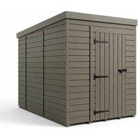 Buttercup Farm 6ft x 10ft Composite Pent Garden Shed Single Door No Windows - Grey