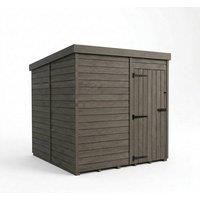Buttercup Farm 7ft x 10ft Composite Pent Garden Shed Single Door No Windows - Grey