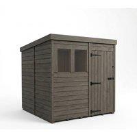 Buttercup Farm 7ft x 10ft Composite Pent Garden Shed Single Door With Windows - Grey