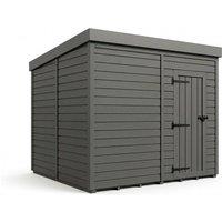 Buttercup Farm 8ft x 9ft Composite Pent Garden Shed Single Door No Windows - Grey