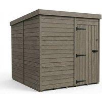 Buttercup Farm 8ft x 10ft Composite Pent Garden Shed Single Door No Windows - Grey