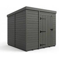 Buttercup Farm 9ft x 9ft Composite Pent Garden Shed Single Door No Windows - Grey