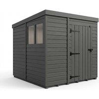 Buttercup Farm 9ft x 9ft Composite Pent Garden Shed Single Door With Windows - Grey