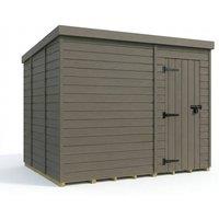 Buttercup Farm 10ft x 9ft Composite Pent Garden Shed Single Door No Windows - Grey