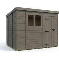 Buttercup Farm 10ft x 9ft Composite Pent Garden Shed Single Door With Windows - Grey