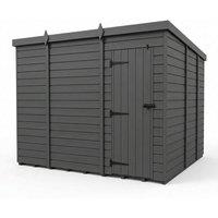 Buttercup Farm 11ft x 9ft Composite Pent Garden Shed Single Door No Windows - Grey