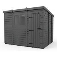 Buttercup Farm 11ft x 9ft Composite Pent Garden Shed Single Door With Windows - Grey