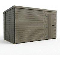 Buttercup Farm 13ft x 9ft Composite Pent Garden Shed Single Door No Windows in Grey