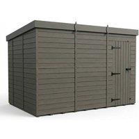 Buttercup Farm 15ft x 10ft Composite Pent Garden Shed Single Door No Windows in Grey