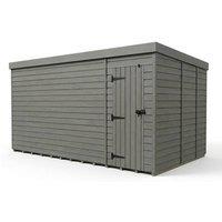 Buttercup Farm 17ft x 9ft Composite Pent Garden Shed Single Door No Windows in Grey